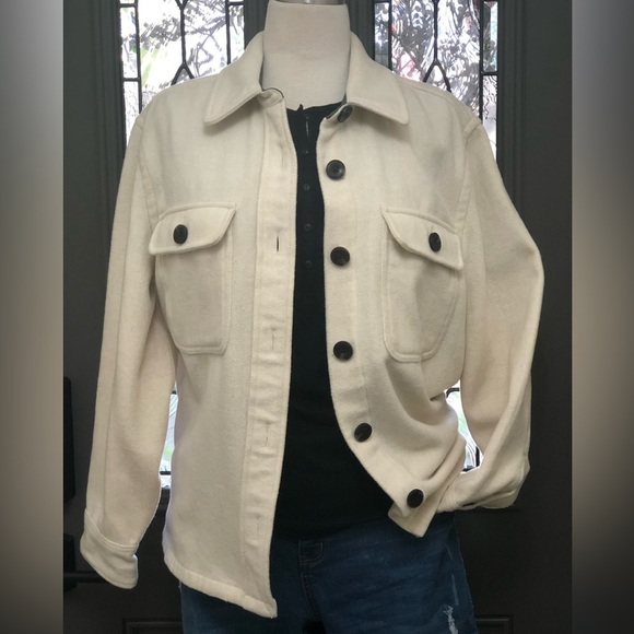 Free Assembly Women's Wool Blend Shirt Jacket - Picture 1 of 11